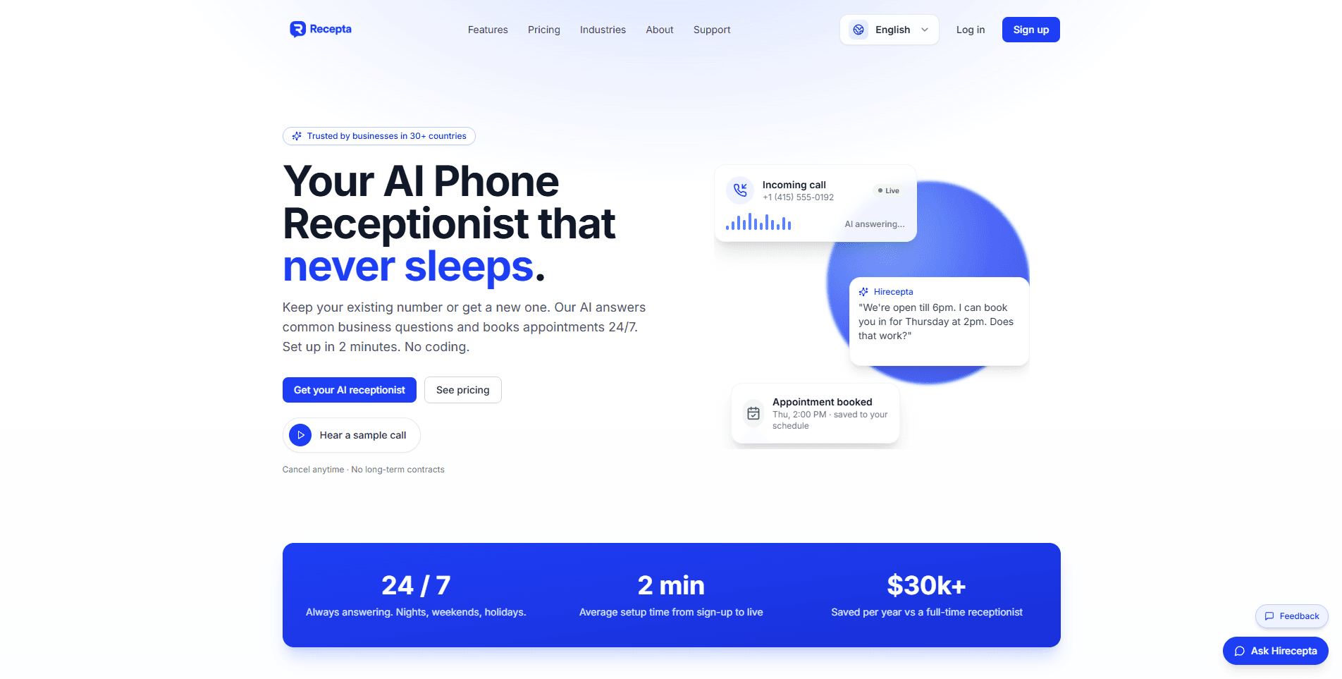 Hirecepta product preview